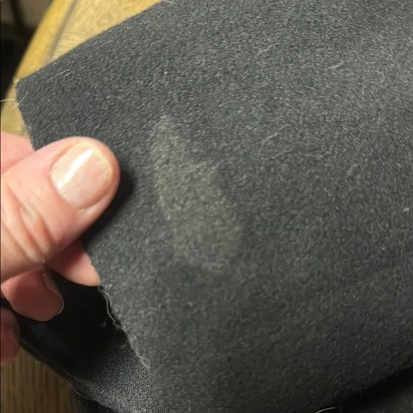 Restyle Black Hooded Coat with Faux Fur Trim - Picture 4 of 4